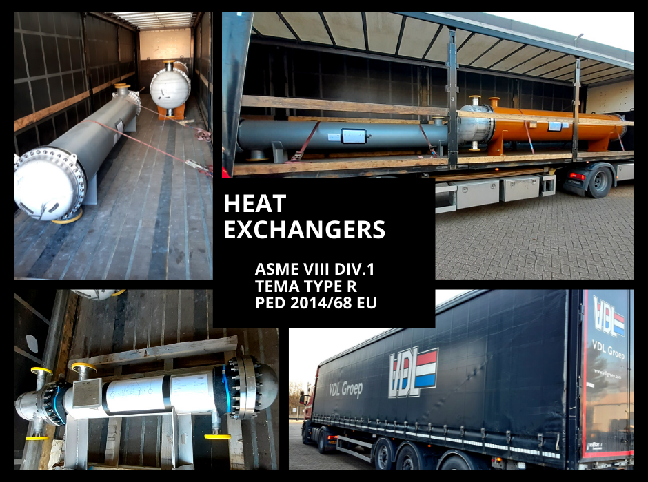 A project of engineering and manufacturing 3 heat exchangers successfully completed!
